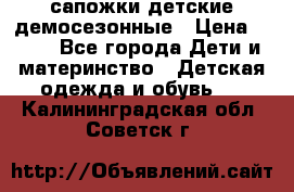 сапожки детские демосезонные › Цена ­ 500 - Все города Дети и материнство » Детская одежда и обувь   . Калининградская обл.,Советск г.